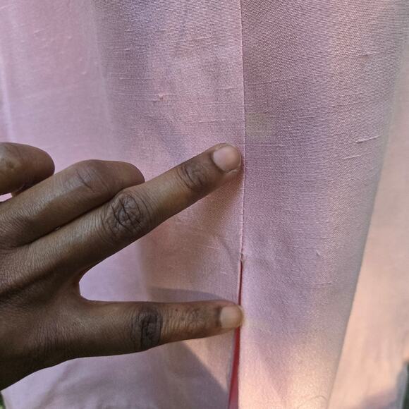 Vtg 50s 60s Fairy Regency Pink Beaded Midi Dress 11/12 Made in USA Evening Gown - Picture 5 of 12